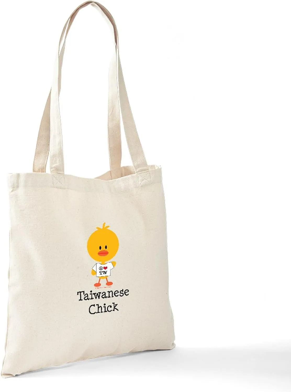 CafePress Taiwanese Chick Tote Bag Reusable Natural Beige Canvas Shopping Bag