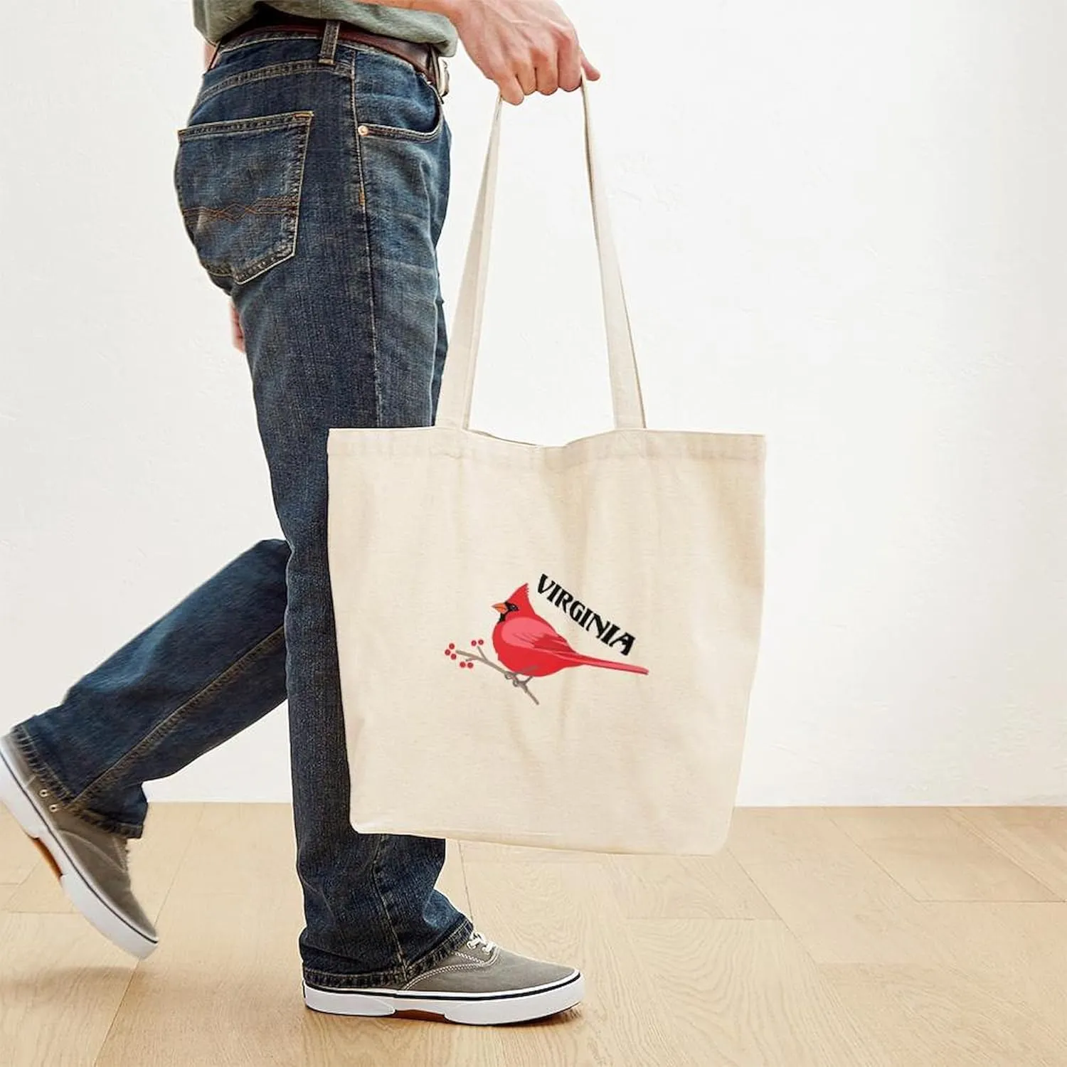 CafePress VIRGINIA Tote Bag Natural Canvas Tote Bag, Reusable Shopping Bag