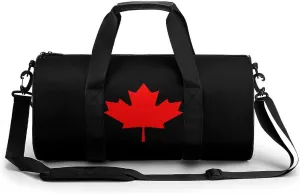 Canada Flag Compact Gym Bag Travel Duffel Bags Lightweight Foldable Sports Tote Gymbag
