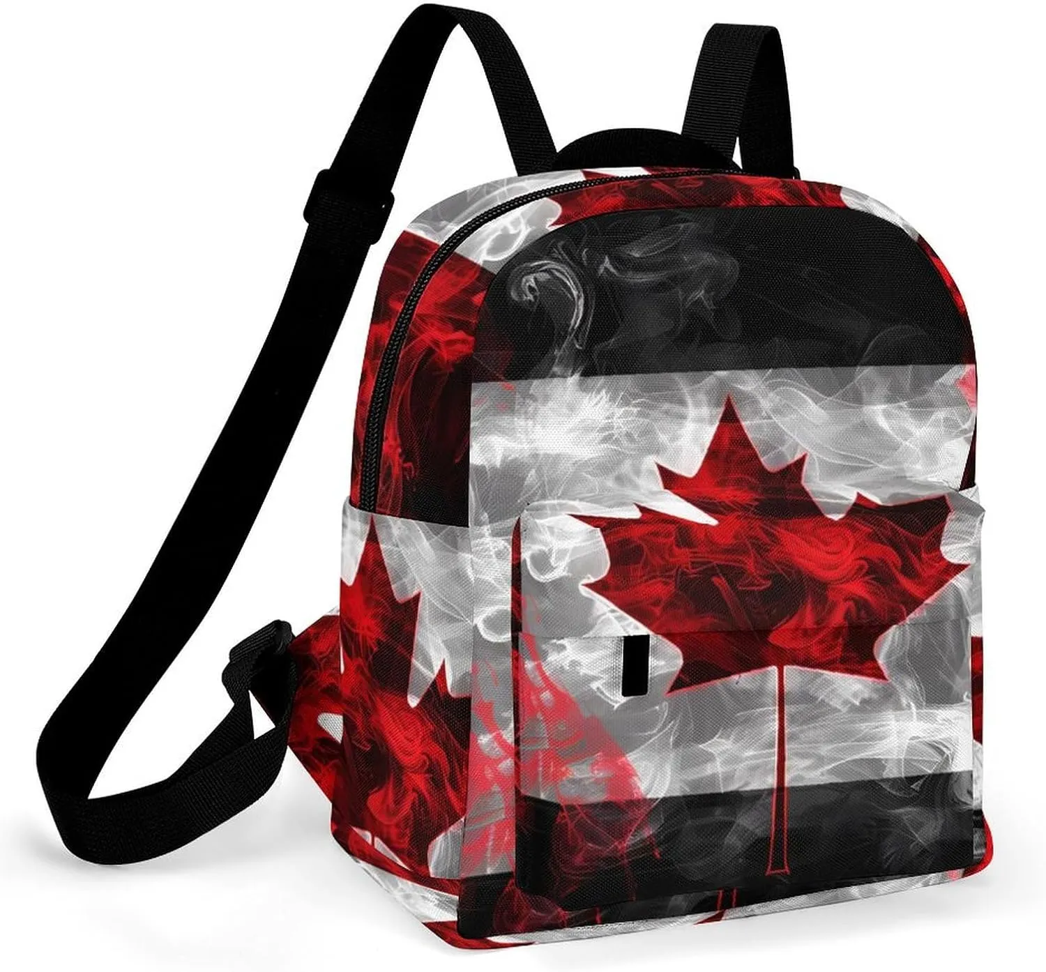 Canada Flag Mini Backpack Print Shoulder Bag Casual Daypack Handbags Purse for Women