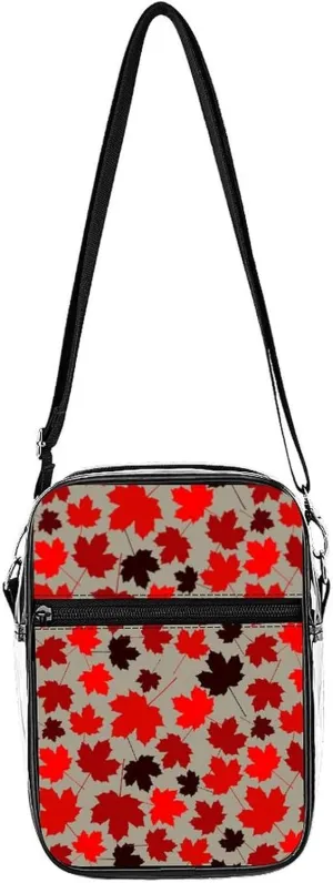 Canada Red Maple Clear Purse Stadium Crossbody Bags with Adjustable and Removable Strap Shoulder Handbags