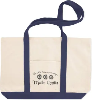 Canvas Shopping Tote Bag When Life Throws You Scraps Make Quilts Throws Beach for Women