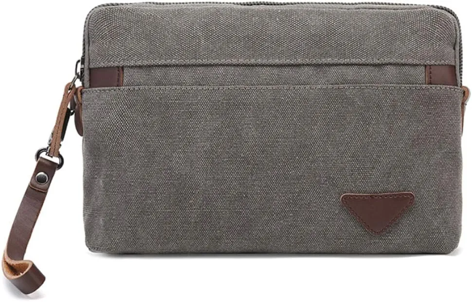 Canvas Smartphone Wristlets Bag Clutch Bag Wallet Purse Zipper Pouch Handbag