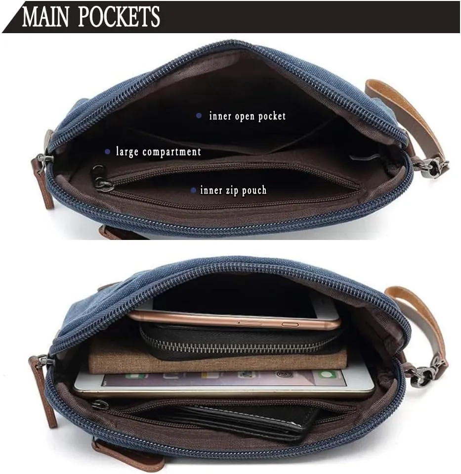 Canvas Smartphone Wristlets Bag Clutch Bag Wallet Purse Zipper Pouch Handbag
