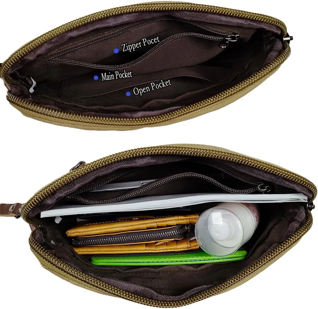 Canvas Smartphone Wristlets Bag Clutch Bag Wallet Purse Zipper Pouch Handbag