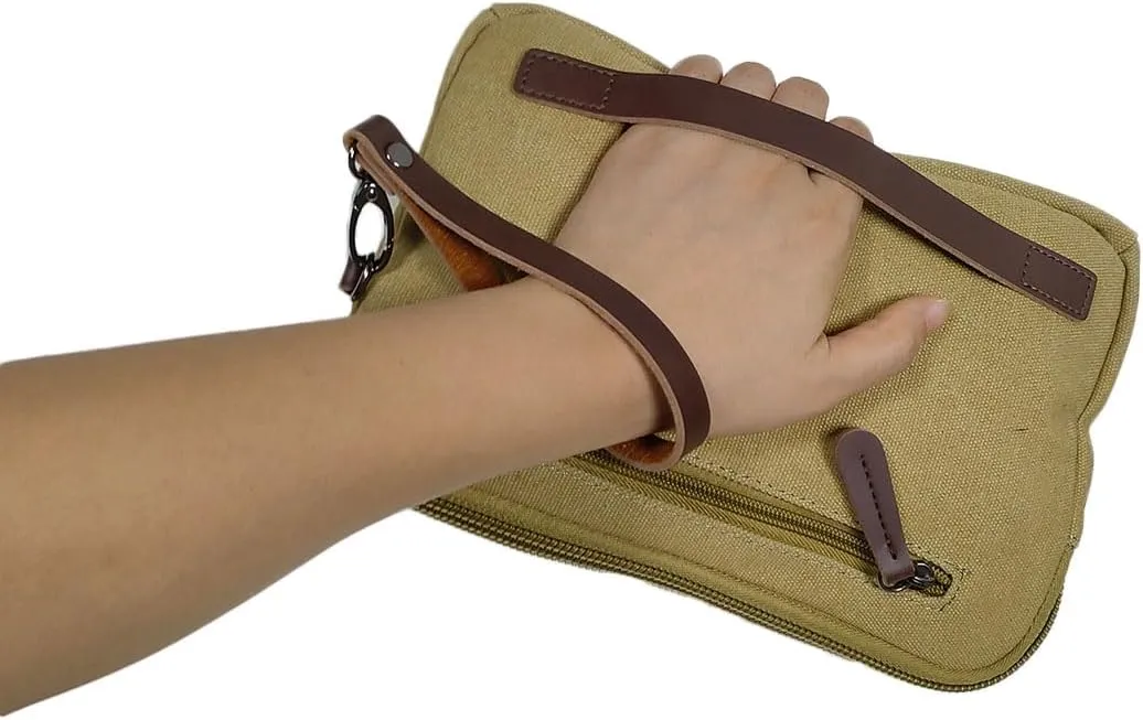Canvas Smartphone Wristlets Bag Clutch Bag Wallet Purse Zipper Pouch Handbag