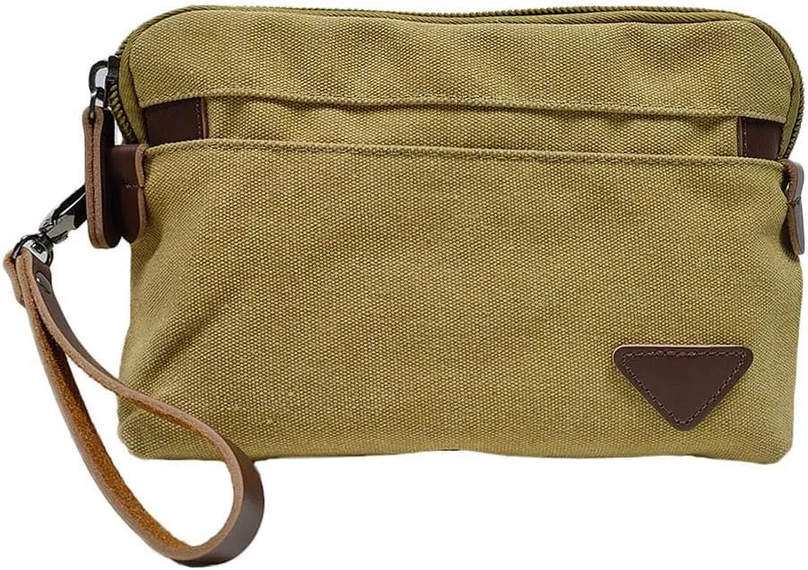 Canvas Smartphone Wristlets Bag Clutch Bag Wallet Purse Zipper Pouch Handbag