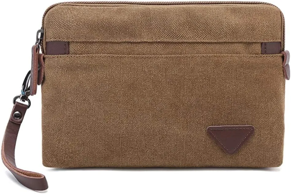 Canvas Smartphone Wristlets Bag Clutch Bag Wallet Purse Zipper Pouch Handbag