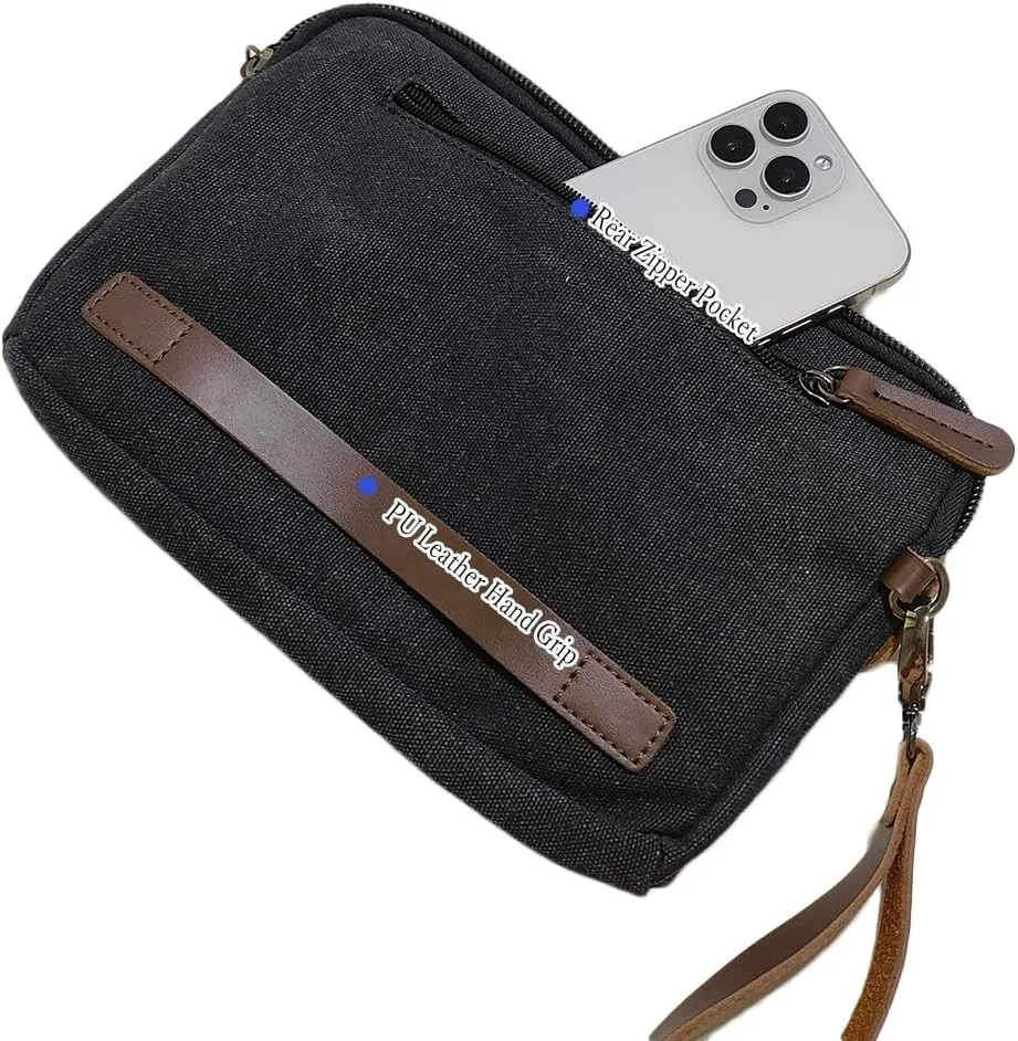 Canvas Smartphone Wristlets Bag Clutch Bag Wallet Purse Zipper Pouch Handbag