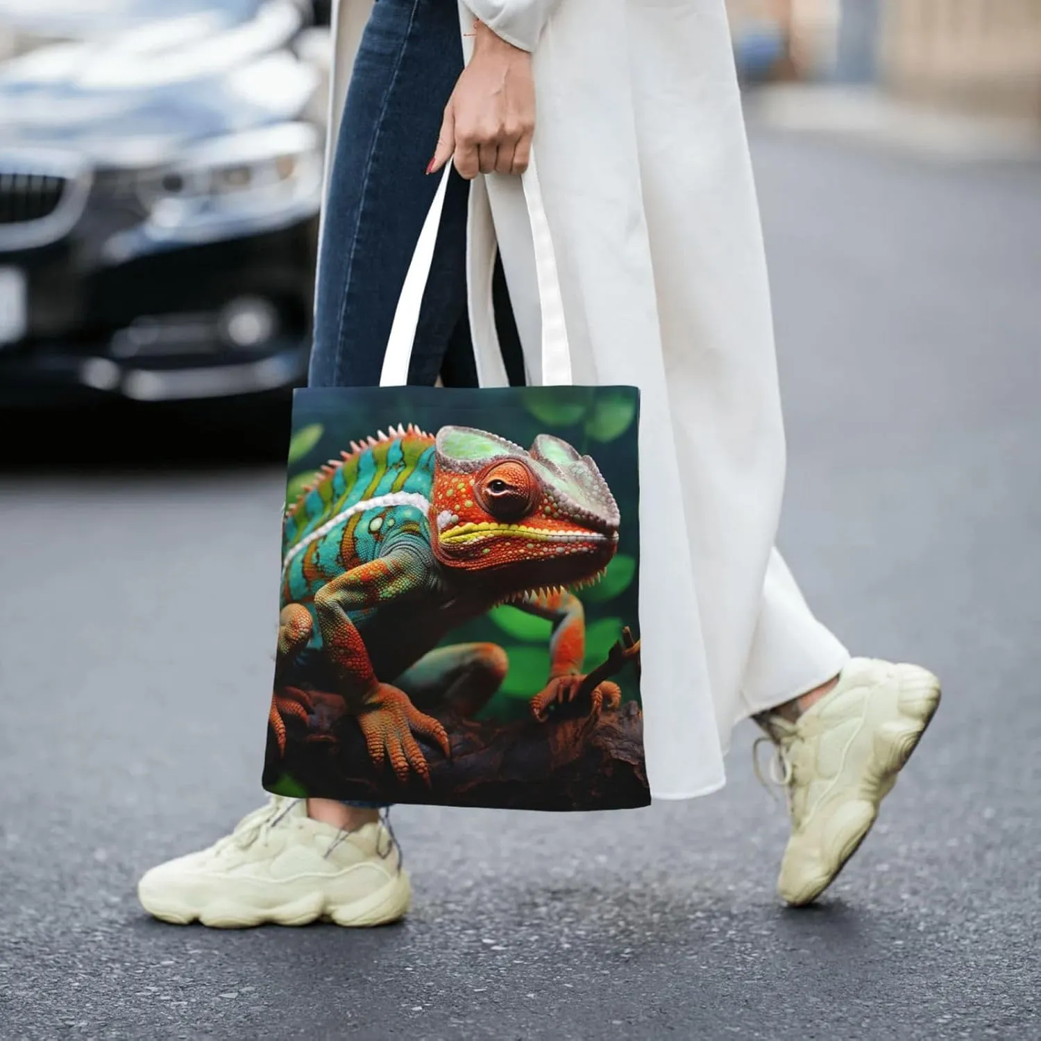 Canvas Tote Bag For Women Reusable Shopping Bag Casual Travel Mountain Scenery Shoulder Bag Handbag For Travel