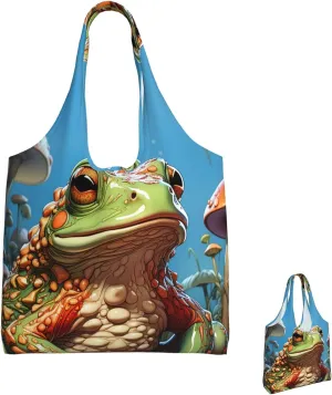 Canvas Tote Bag Lightweight Reusable Grocery Shopping Bag 3D Snake Handbag for Women Men