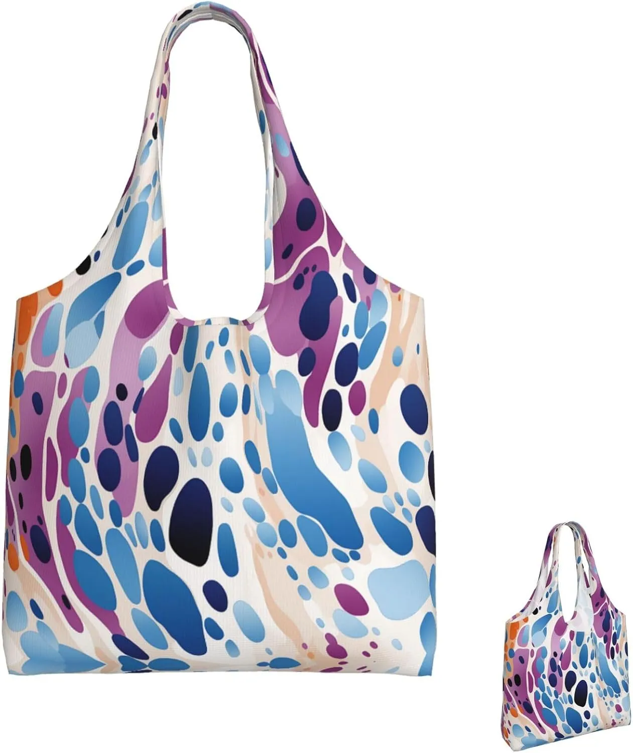 Canvas Tote Bag Lightweight Reusable Grocery Shopping Bag Red Shark Image Handbag for Women Men