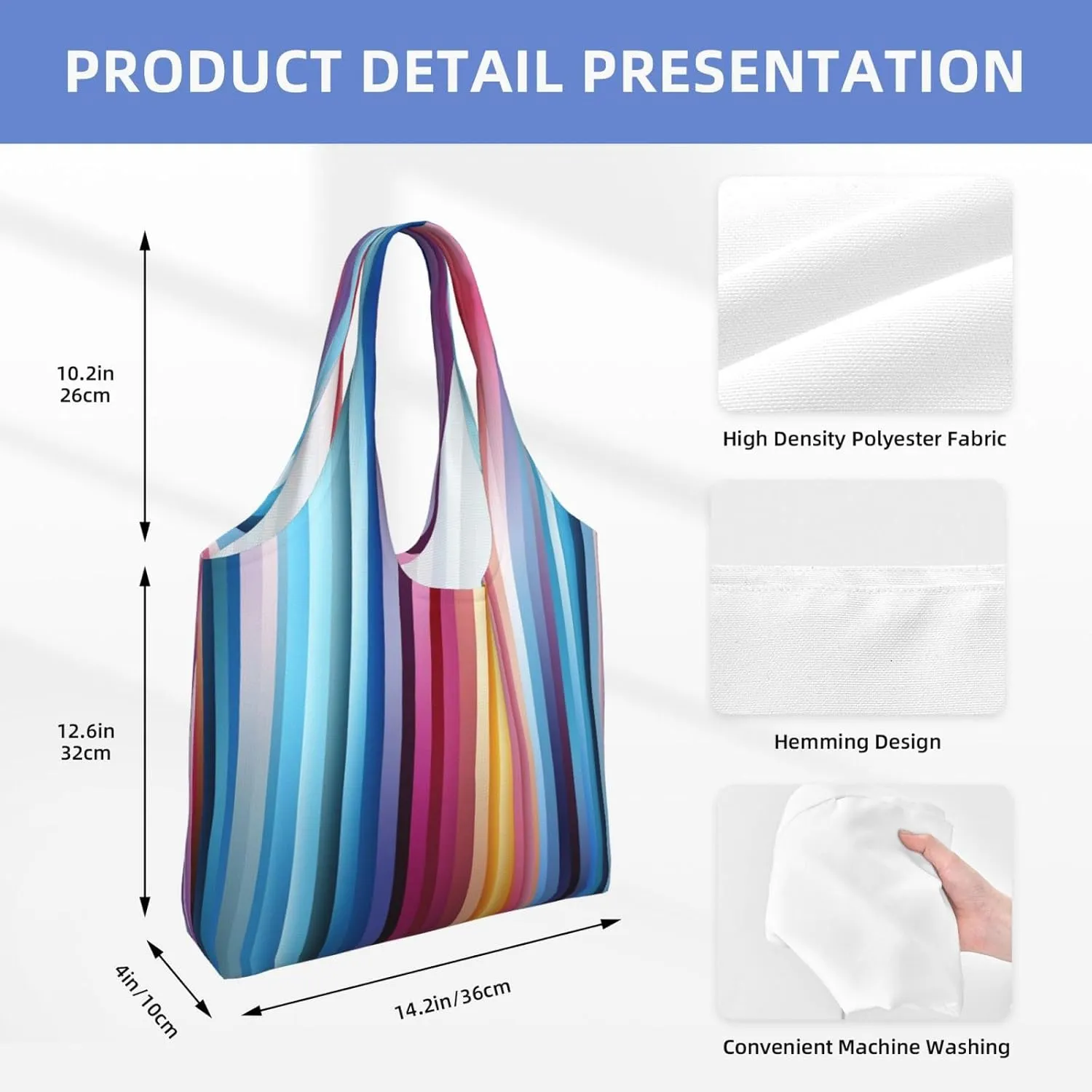 Canvas Tote Bag Lightweight Reusable Grocery Shopping Bag Red Shark Image Handbag for Women Men