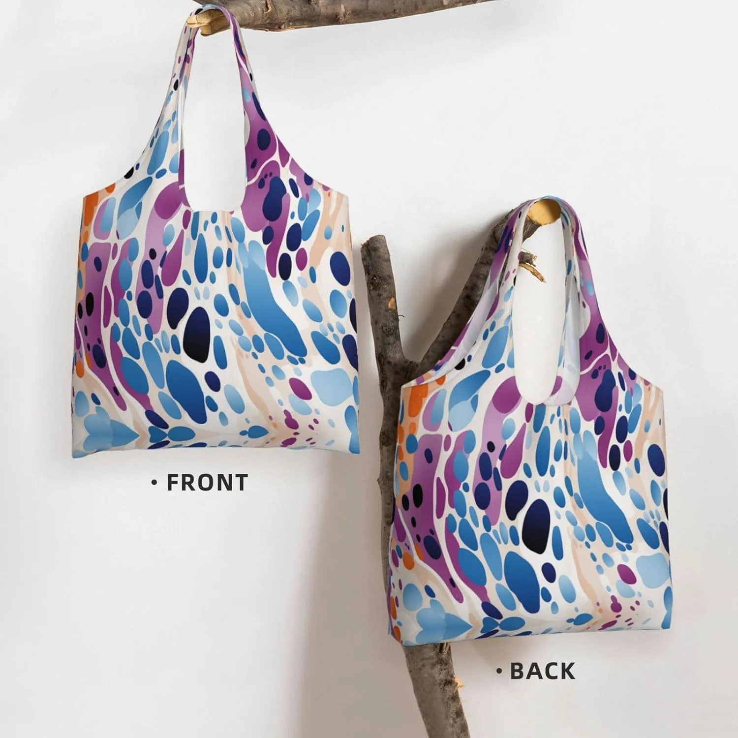 Canvas Tote Bag Lightweight Reusable Grocery Shopping Bag Red Shark Image Handbag for Women Men