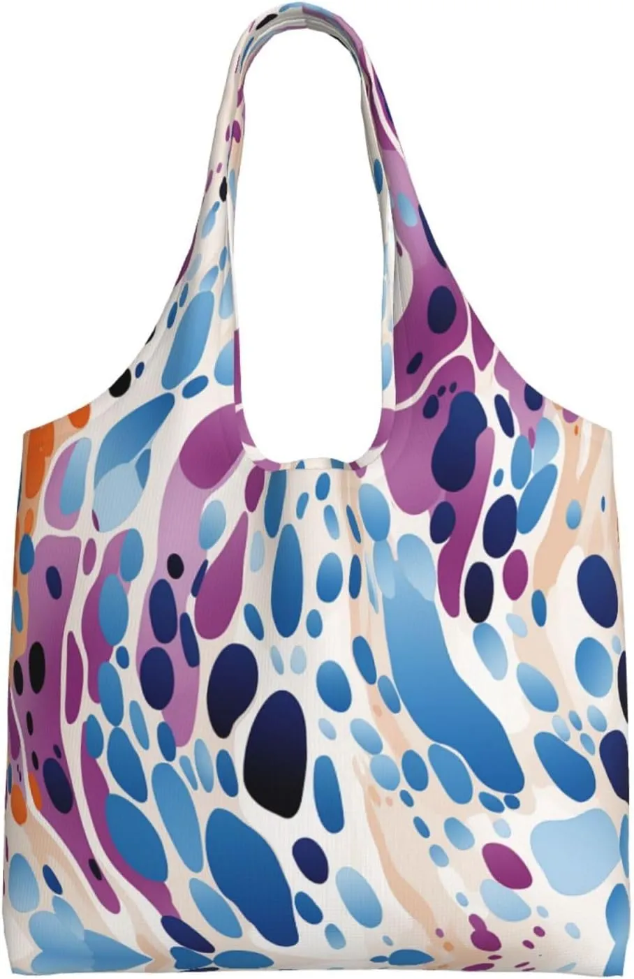 Canvas Tote Bag Lightweight Reusable Grocery Shopping Bag Red Shark Image Handbag for Women Men