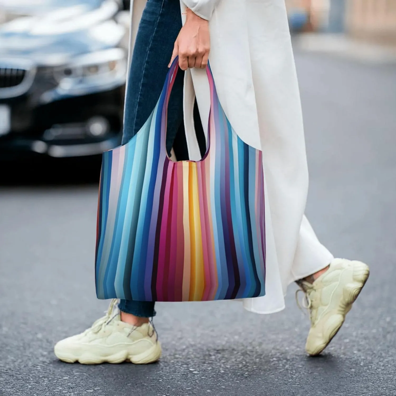 Canvas Tote Bag Lightweight Reusable Grocery Shopping Bag Red Shark Image Handbag for Women Men