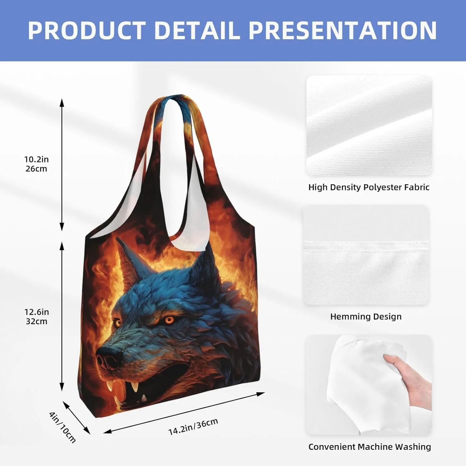 Canvas Tote Bag Lightweight Reusable Grocery Shopping Bag Yellow Flowers Handbag for Women Men