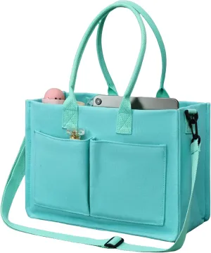 Canvas Tote Bag Shoulder Handbags with Zipper Work Bags for Women Crossbody Bags Tote Bag with Compartments for Work