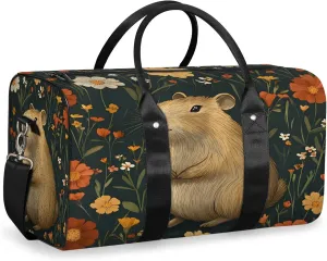 Capybara Duffle Bag for Travel, Overnight Weekend Gym Carry On Luggage Bag, Capybara Travel Duffel Bag for Men Women
