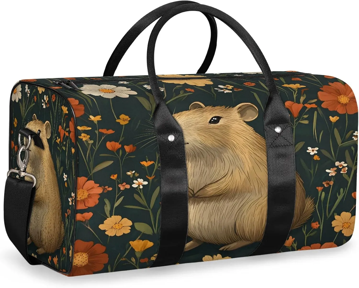 Capybara Duffle Bag for Travel, Overnight Weekend Gym Carry On Luggage Bag, Capybara Travel Duffel Bag for Men Women