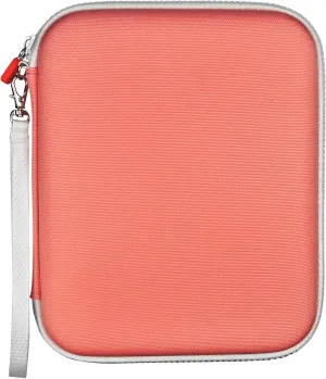 Card Holder for YOTO Player Cards - 120 Pockets Portable Binder with Zipper, Carry Strap & Sleeves for Yoto Player/Mini Audiobook Cards, Travel-Friendly Hard Storage Organizer(Pink)