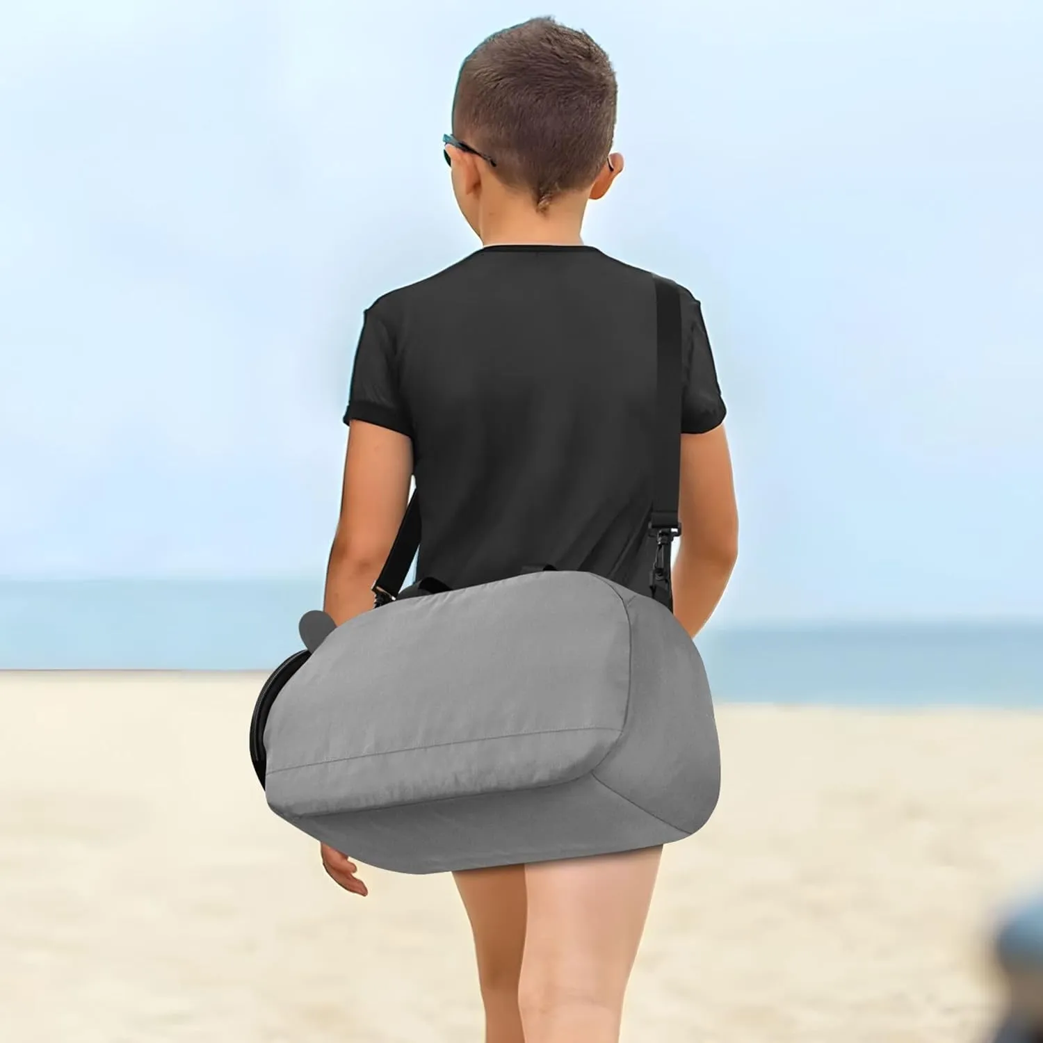 Carry on Duffel Bag Boy Weekender Overnight Dark Gray Girls Tote Duffle Bags Travel with Shoe Compartment