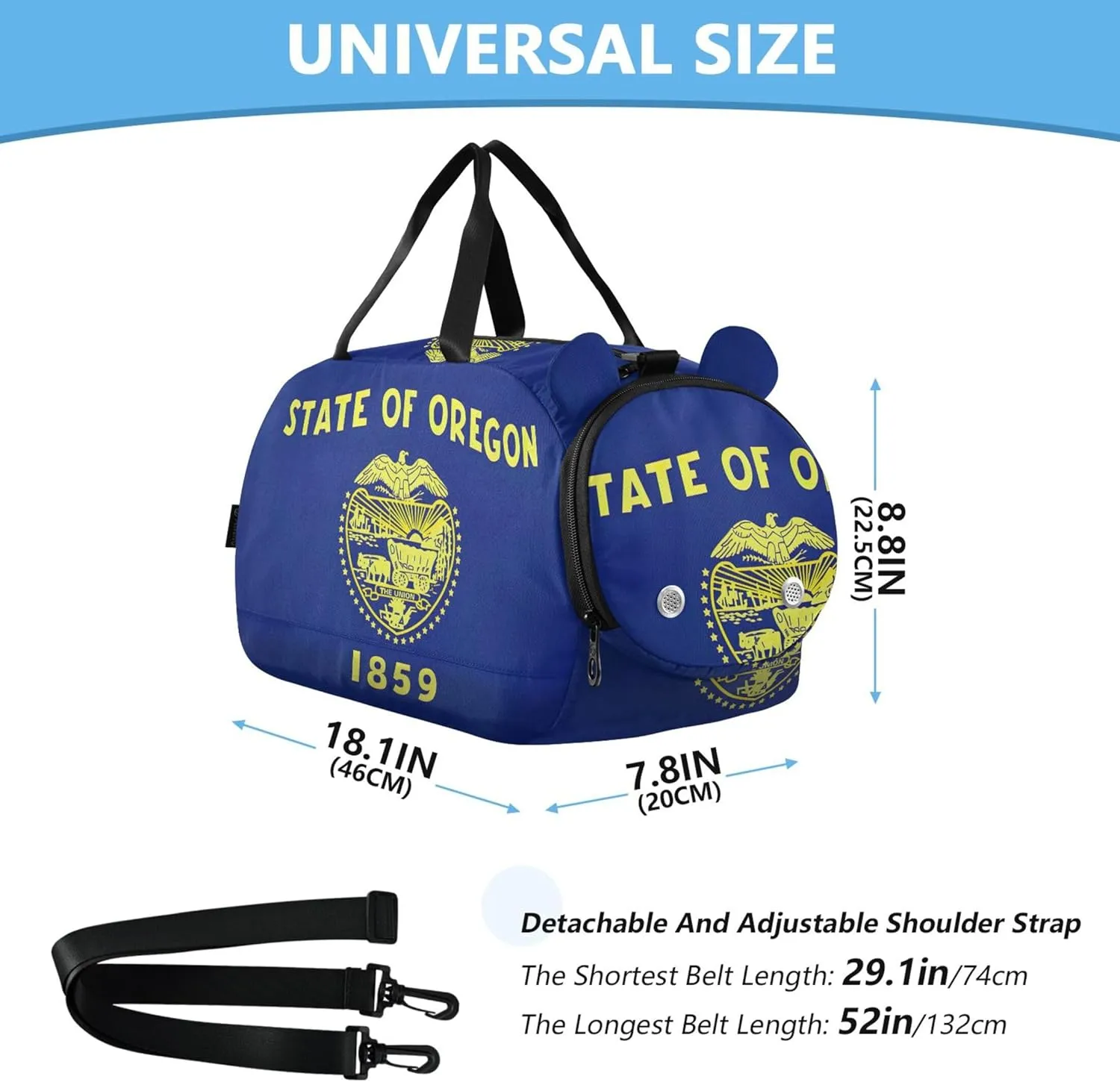 Carry on Duffel Bag Boys Overnight Bags Toddler Girls Duffle Bags Travel Tote Kids Dance Duffle Oregon State Flag