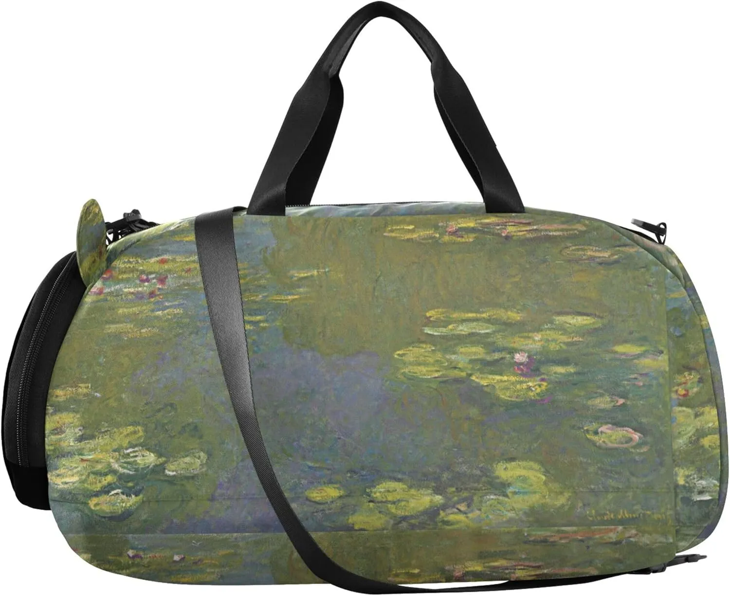 Carry on Duffel Bag Boys Toddler Weekender Bags Water Lilies Claude Monet Nymphéas Travel Duffle Bags Girls Tote Sports Dance Bag