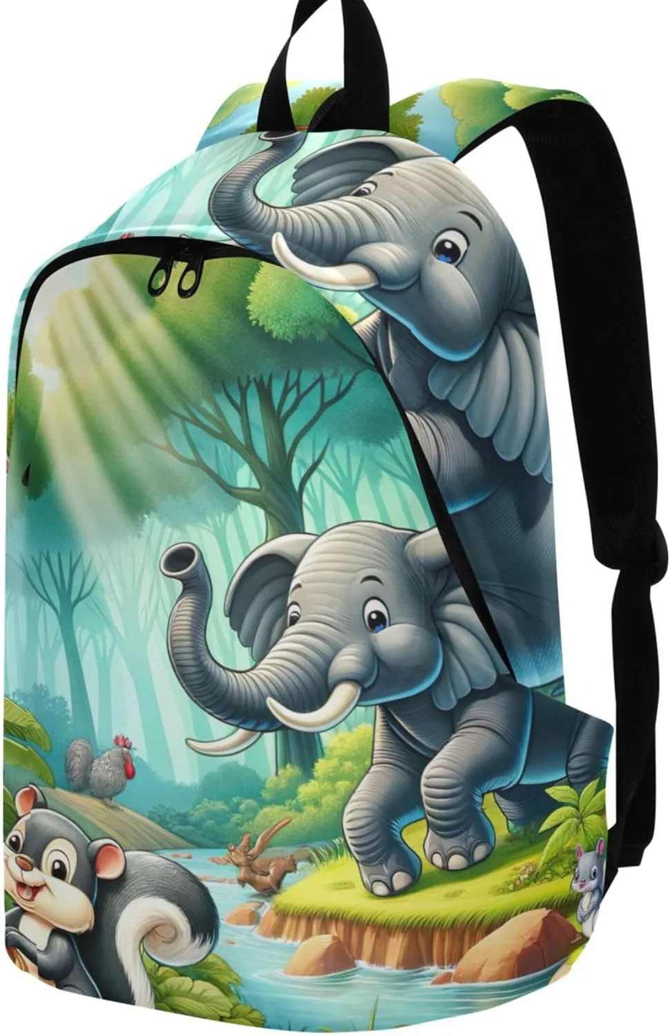 Cartoon Animals in Forest Cool Cute Backpacks for Woman Daypack School Backpack for Teens