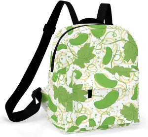 Cartoon Cucumber Pattern Backpack Shoulders Bag Sports Backpack for Party Business Travel