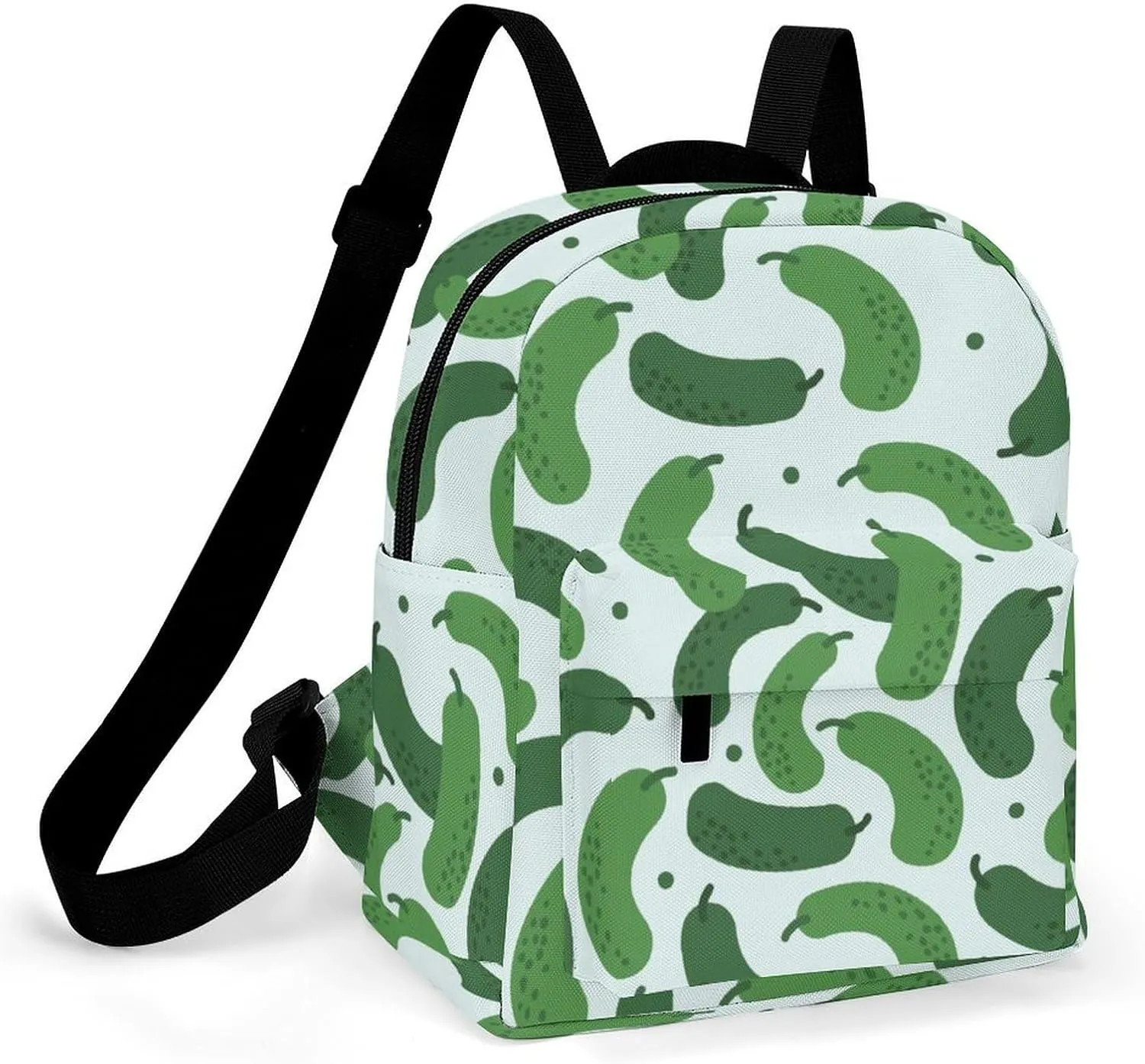 Cartoon Cucumber Pattern Backpack Shoulders Bag Sports Backpack for Party Business Travel
