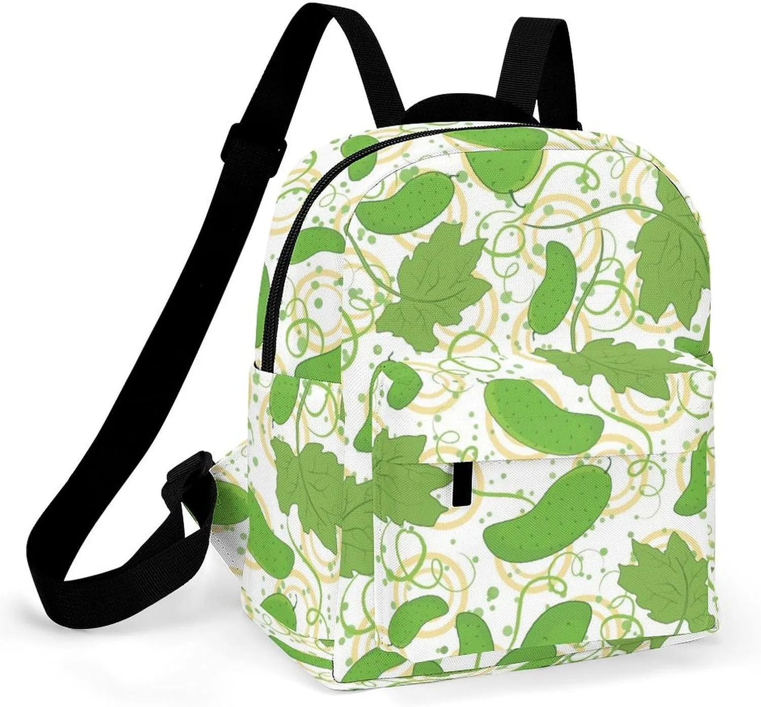 Cartoon Cucumber Pattern Backpack Shoulders Bag Sports Backpack for Party Business Travel