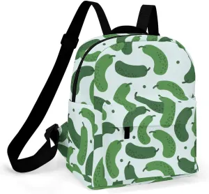 Cartoon Cucumber Pattern Backpack Shoulders Bag Sports Backpack for Party Business Travel