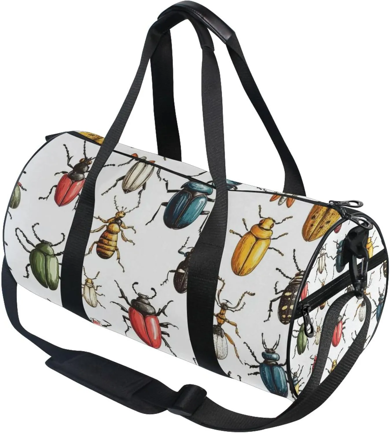 Cartoon Insect Bugs Beetles Gym Duffle Bag Women Men Sports Fitness Bag for Travel Workout Gymnastics Dance Ballet