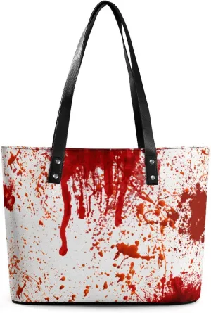Cartoon Mushrooms A Leather Handbag with Large Capacity And Portability