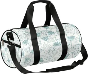 Cartoon Triangular Sports Gym Bag Duffel Bags Workout Lightweight Shoulder Weekender Bag Travel Duffel Bag for Men Women(Geometrical Pattern)