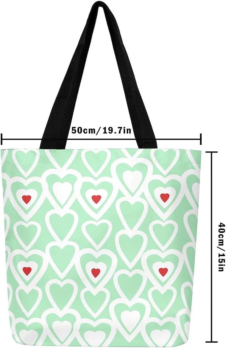 Castle Fairy Love Purple Black Canvas Tote Bag for Adults