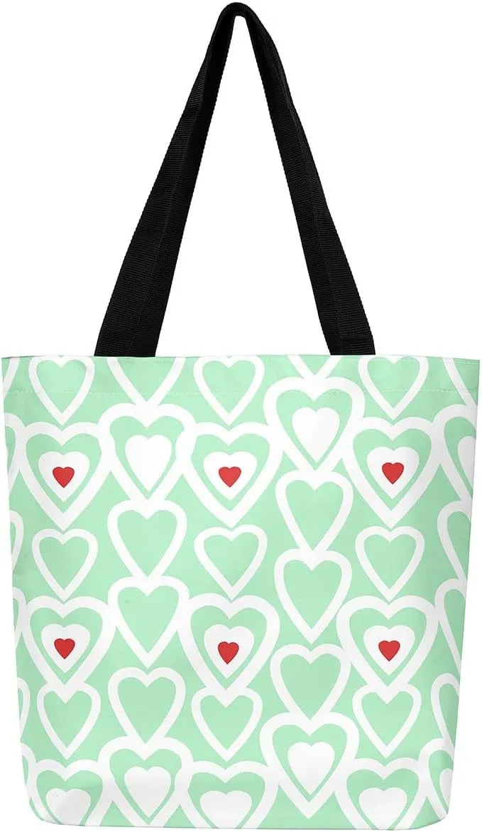 Castle Fairy Love Purple Black Canvas Tote Bag for Adults