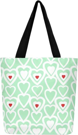 Castle Fairy Love Purple Black Canvas Tote Bag for Adults