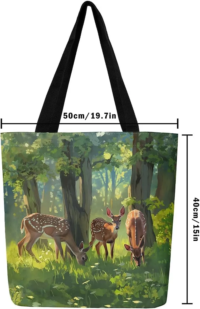 Castle Fairy Vintage Flower Canvas Tote Bag