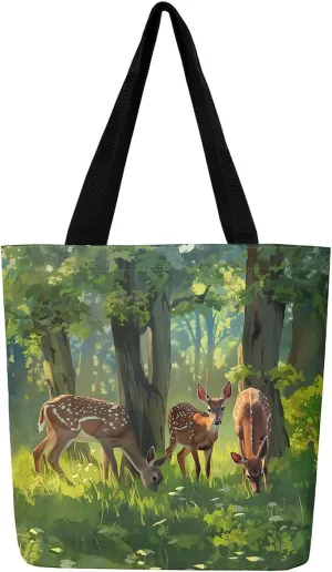 Castle Fairy Vintage Flower Canvas Tote Bag