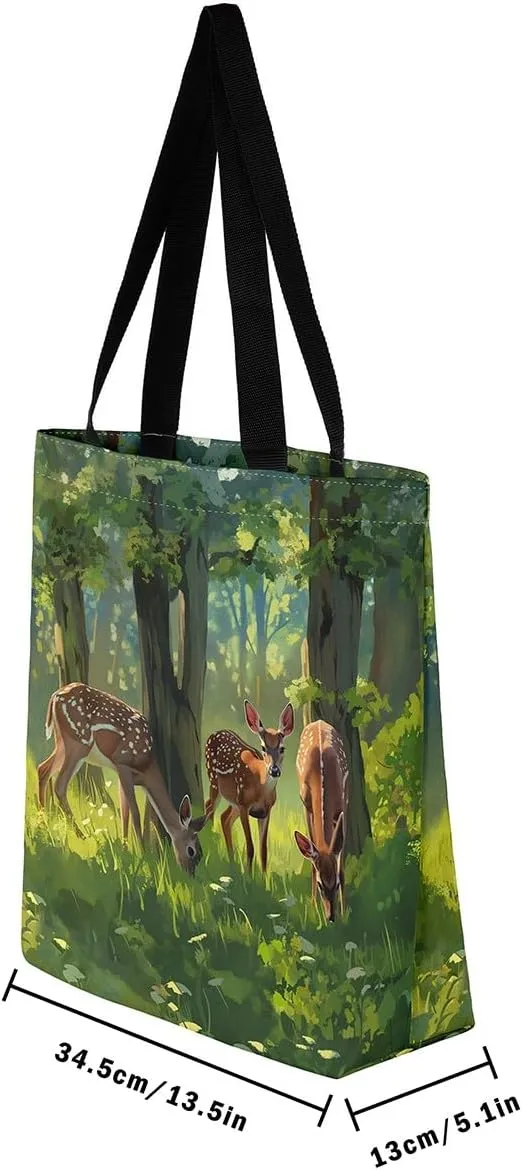 Castle Fairy Vintage Flower Canvas Tote Bag