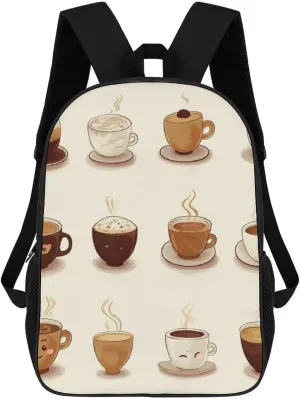 Casual Backpack for Men Women Waterproof Lightweight Daypack Travel Laptop Bag Coffee Collection