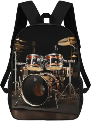 Casual Backpack for Men Women Waterproof Lightweight Daypack Travel Laptop Bag Drum Set