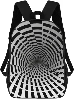 Casual Backpack for Men Women Waterproof Lightweight Daypack Travel Laptop Bag Visual Illusion