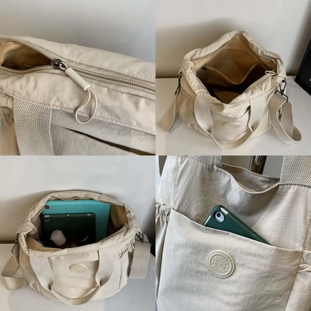 Casual Crossbody Bag Nylon Plain Messenger Bag Hobo Shoulder Bag Travel Daypacks