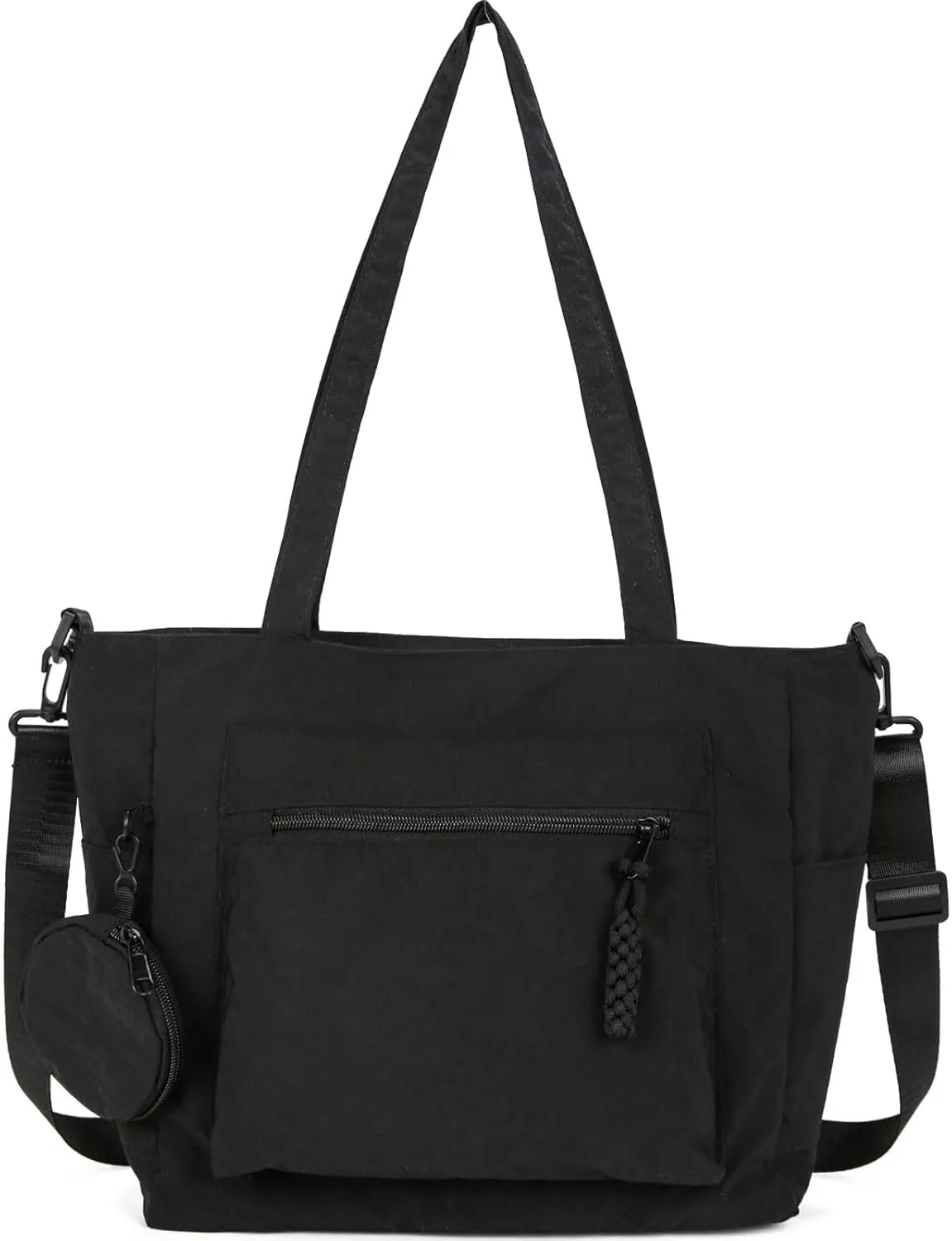 Casual Crossbody Bag Nylon Plain Messenger Bag Hobo Shoulder Bag Travel Daypacks