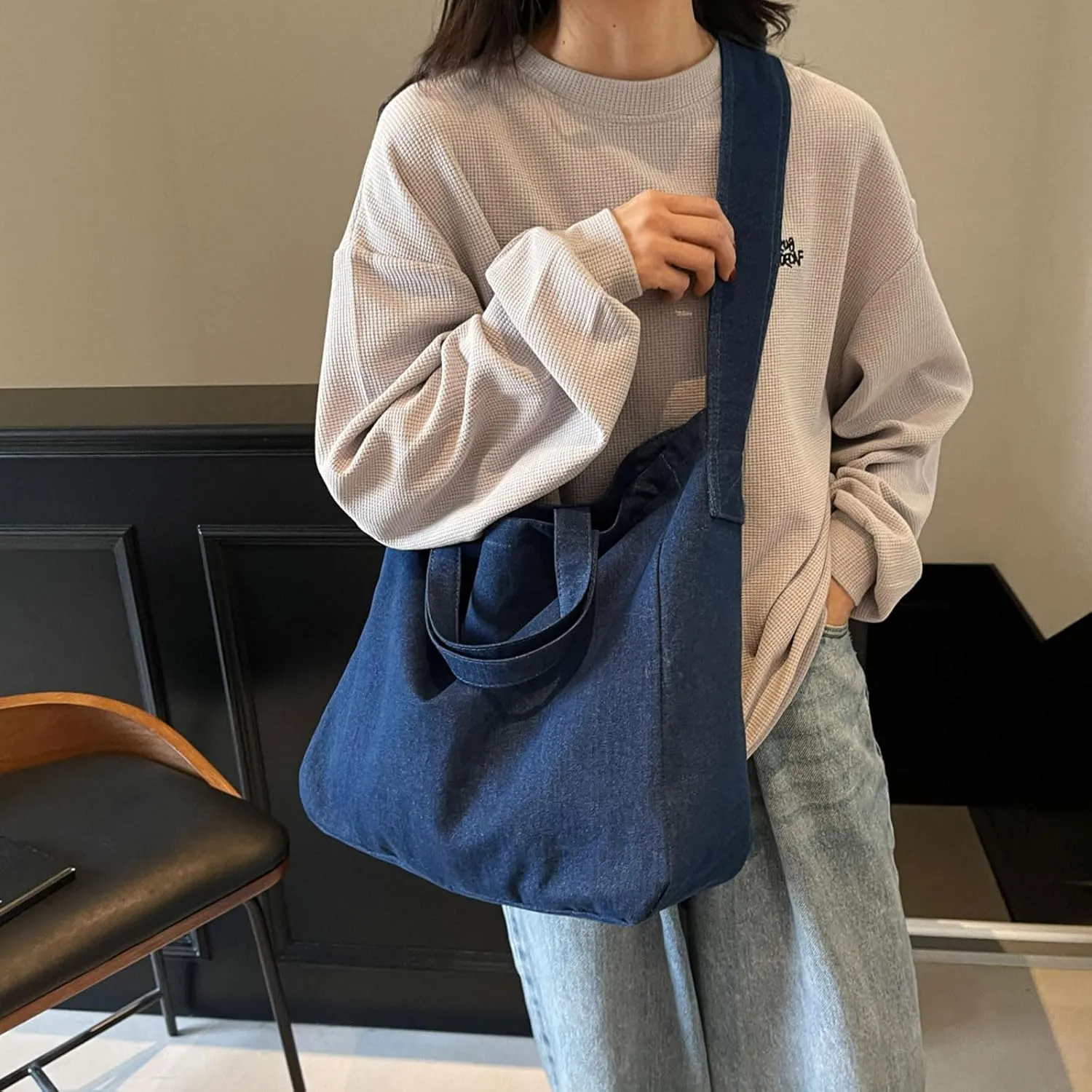 Casual Crossbody Bag Plain Messenger Bag Hobo Shoulder Bag Travel Daypacks