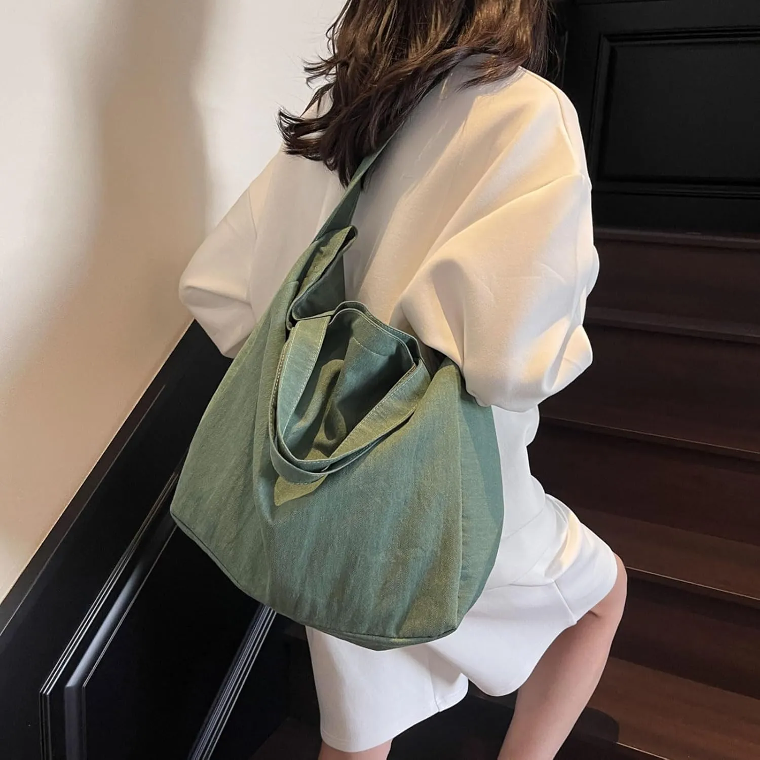 Casual Crossbody Bag Plain Messenger Bag Hobo Shoulder Bag Travel Daypacks