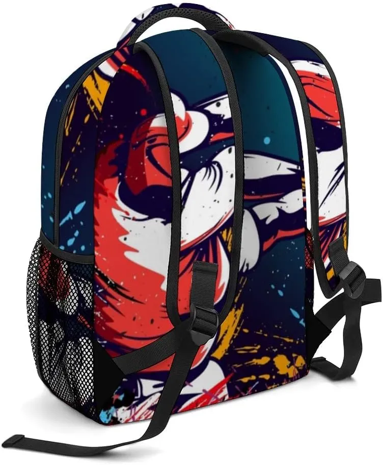 Casual Daypacks Backpacks Laptop Backpack Baseball Player Cool Work Bussiness School Students Bookbag Travel Hiking Gym Bags Waterproof Lightweight Women Men 16.5x12x6 Inch